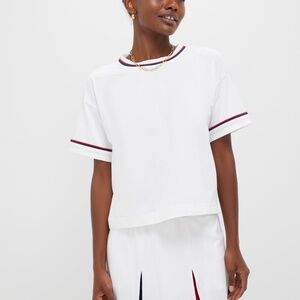 Tuckernuck Sport Americana Piped Performance Cotton Cropped Ryan Boyfriend Tee